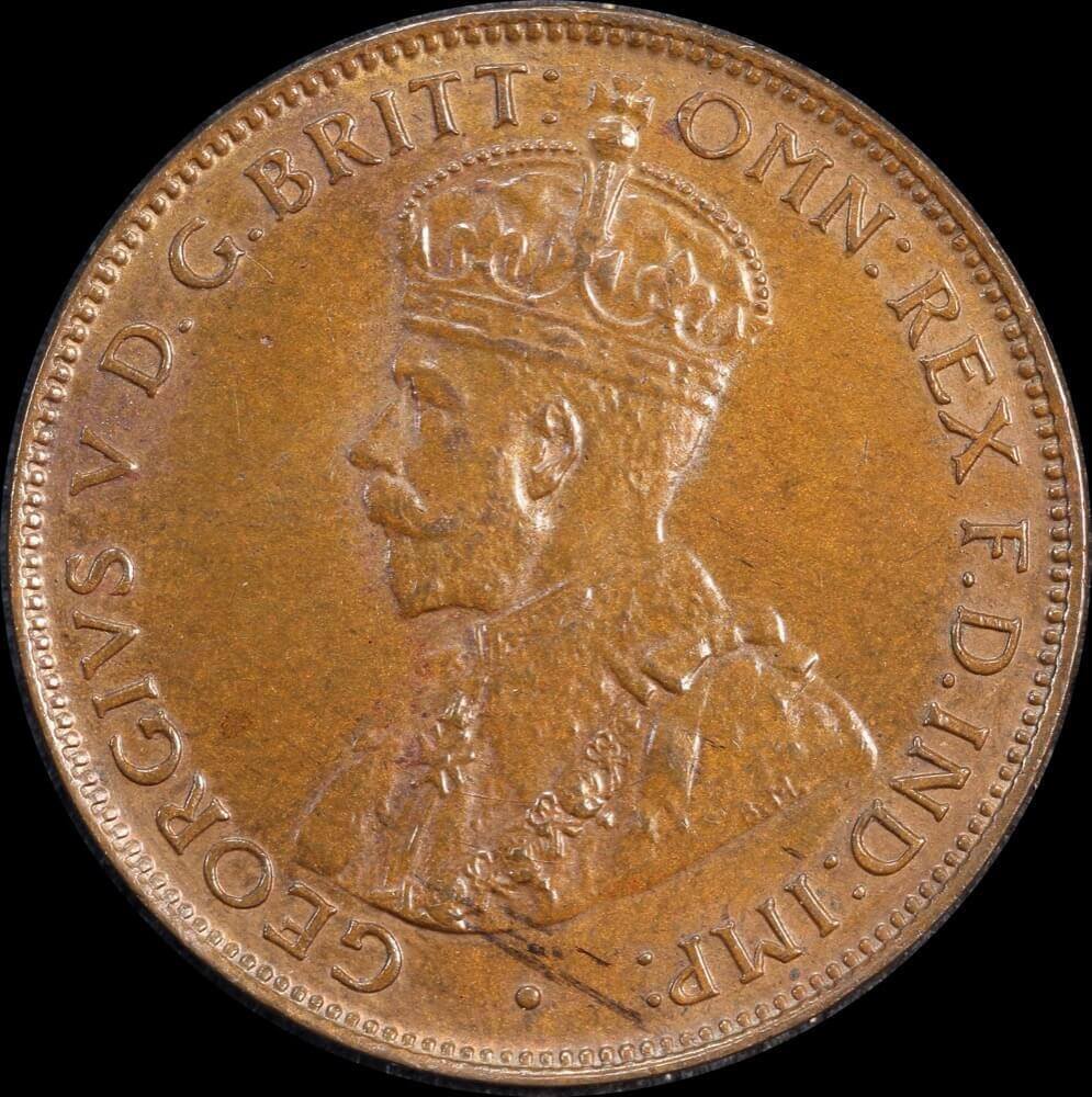 1934 Halfpenny about Unc