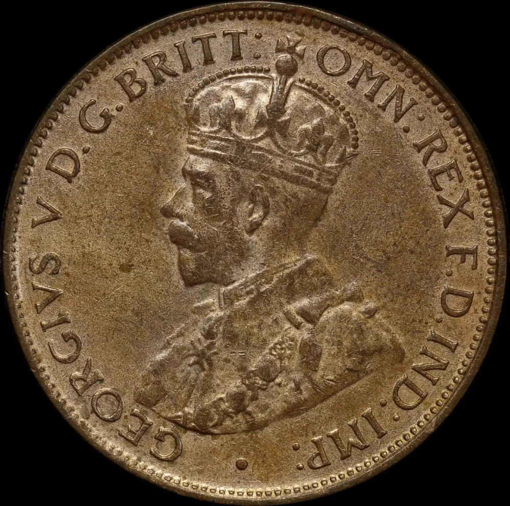 1934 Halfpenny about Unc