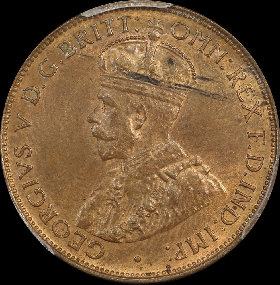 1935 Halfpenny Choice Unc (PCGS MS63RB)