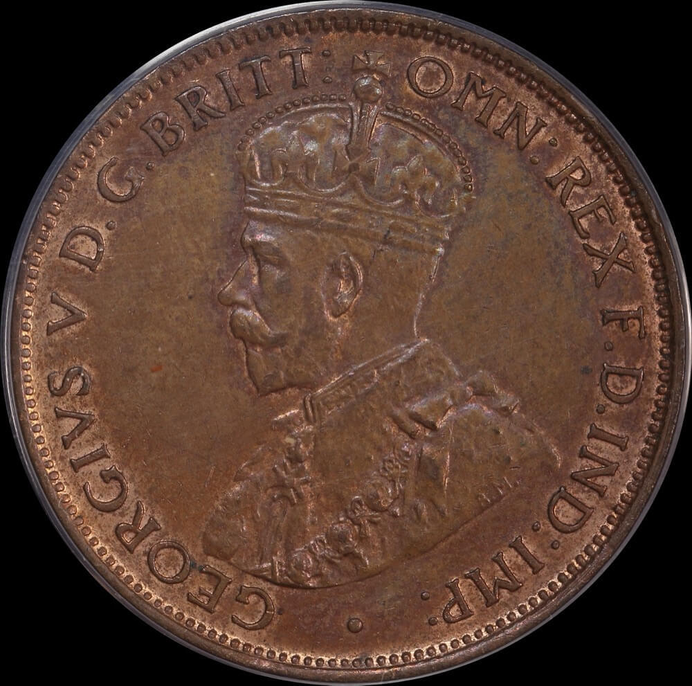 1935 Halfpenny Unc (PCGS MS62RB)
