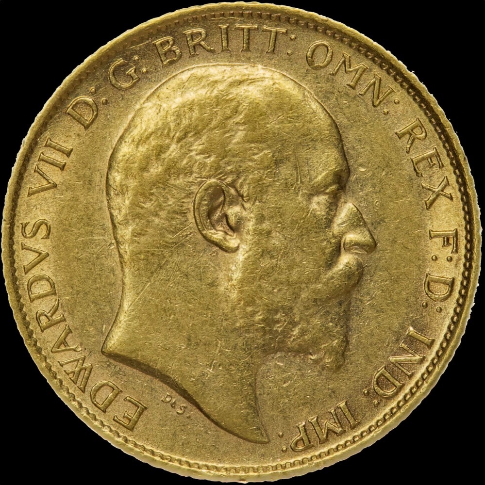 1910 Sydney Edward VII Half Sovereign about VF