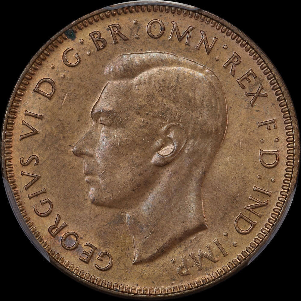 1942 Halfpenny Choice Unc (PCGS MS63RB)