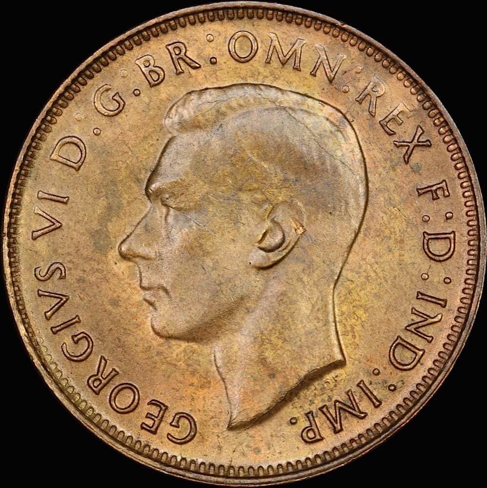 1943 Halfpenny Choice Unc (PCGS MS64RB)