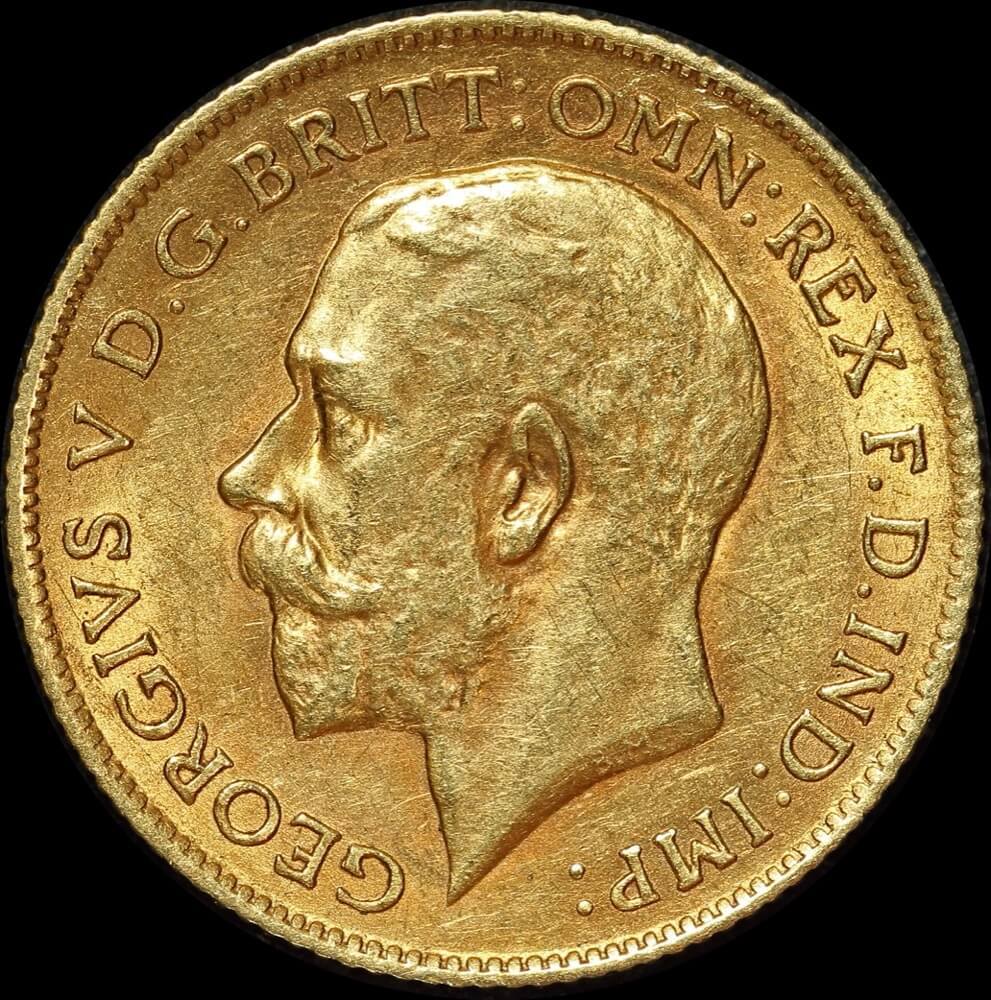 1911 Perth George V Half Sovereign good EF