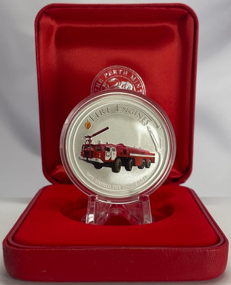 Cook Islands 2006 Silver 1oz Coin Fire Engines of The World Airfield AA-60