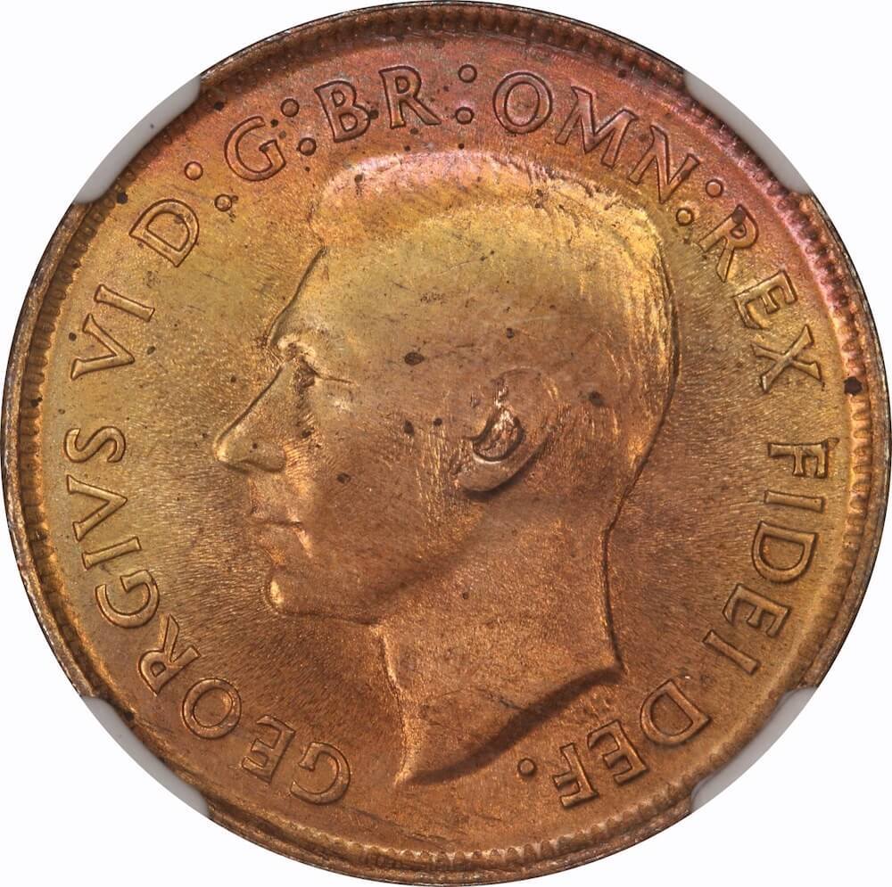 1951-Y Halfpenny Choice Unc (PCGS MS64RB) Ex Benchmark Collection
