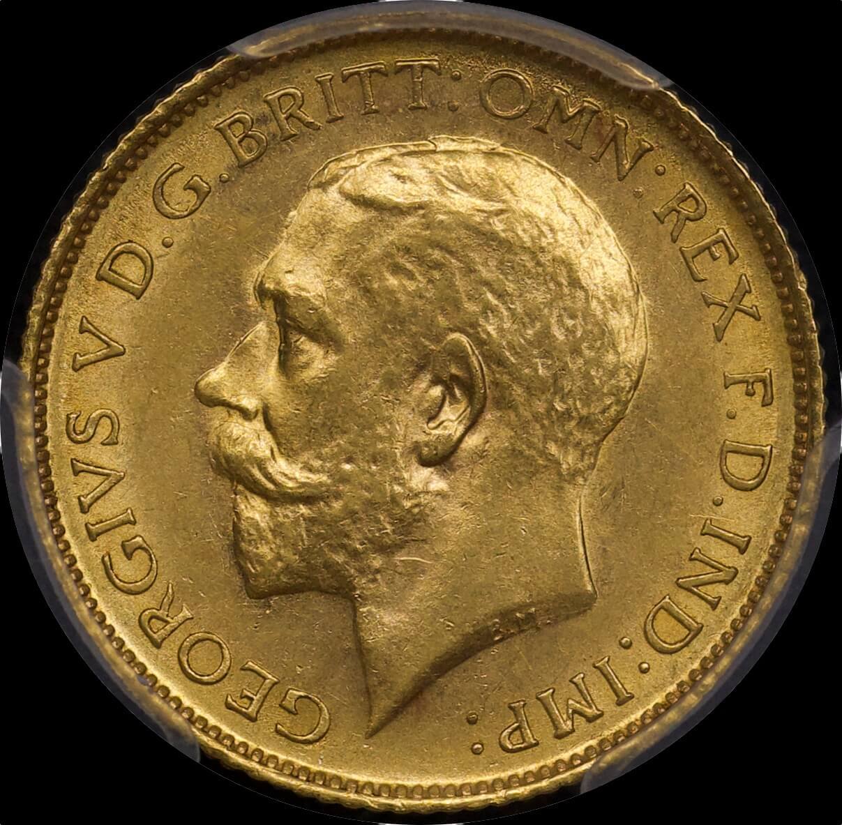 1914 Sydney George V Half Sovereign PCGS AU58