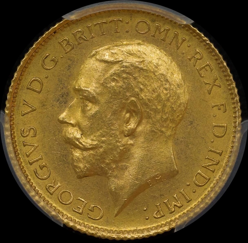 1914 Sydney George V Half Sovereign PCGS MS63