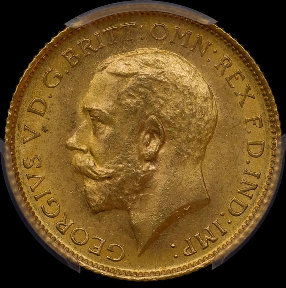1914 Sydney George V Half Sovereign PCGS MS64