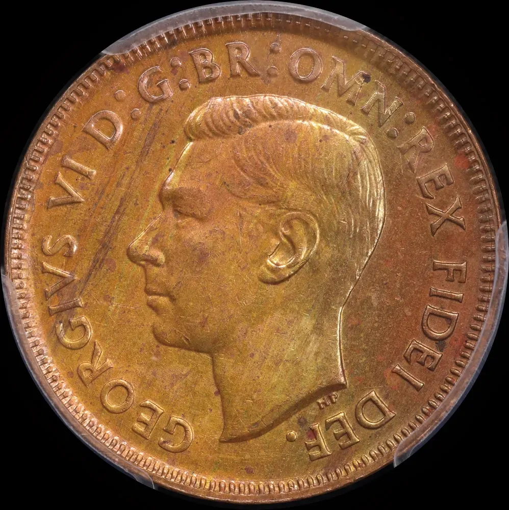 1952-A Halfpenny Choice Unc (PCGS MS63RB)