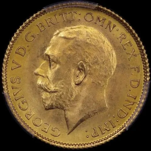 1914 Sydney George V Half Sovereign PCGS MS65