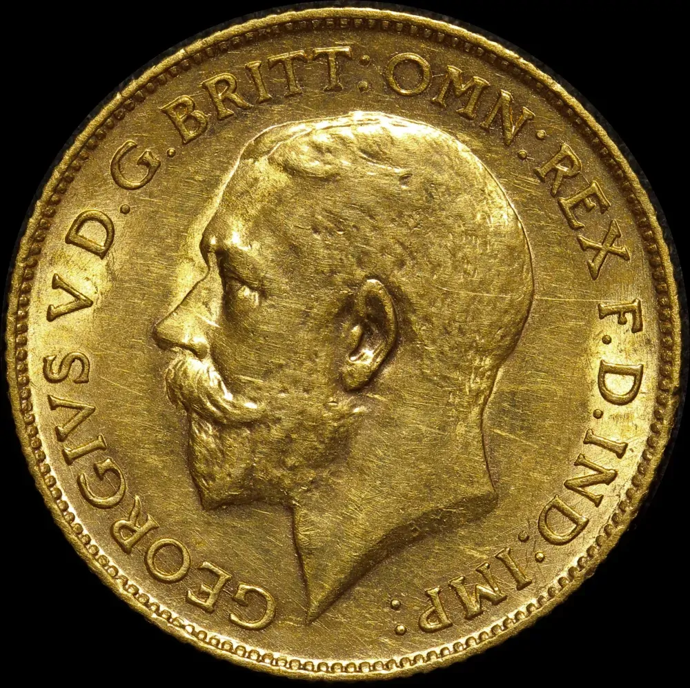 1915 Perth George V Half Sovereign good EF
