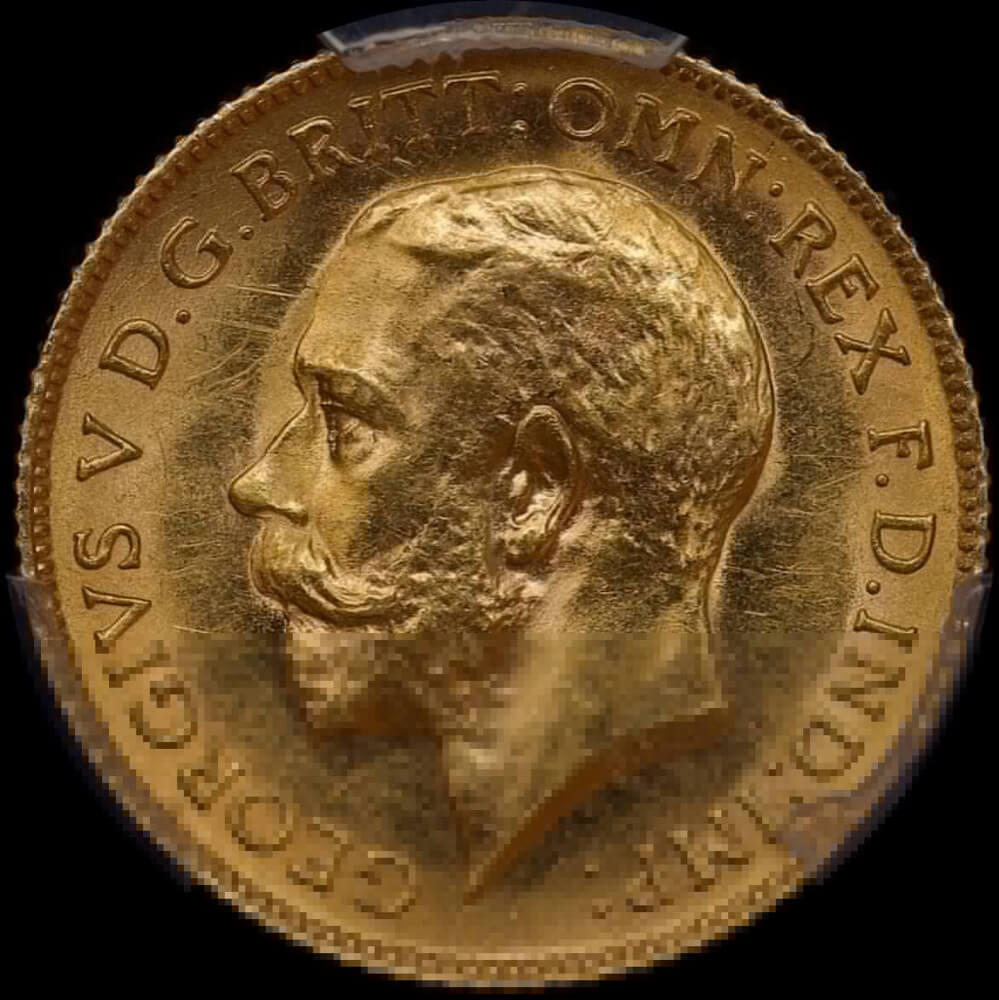 1915 Perth George V Half Sovereign PCGS MS62