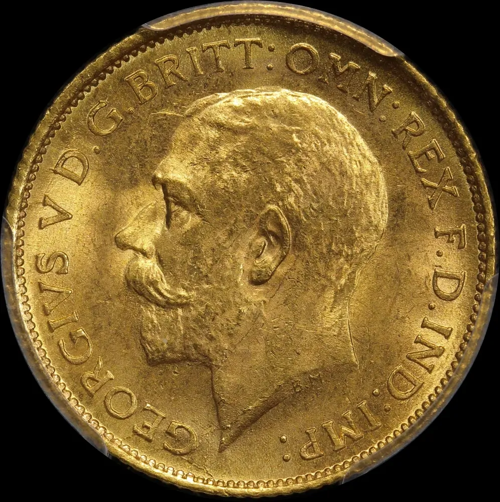 1916 Sydney George V Half Sovereign Choice Unc (PCGS MS64)