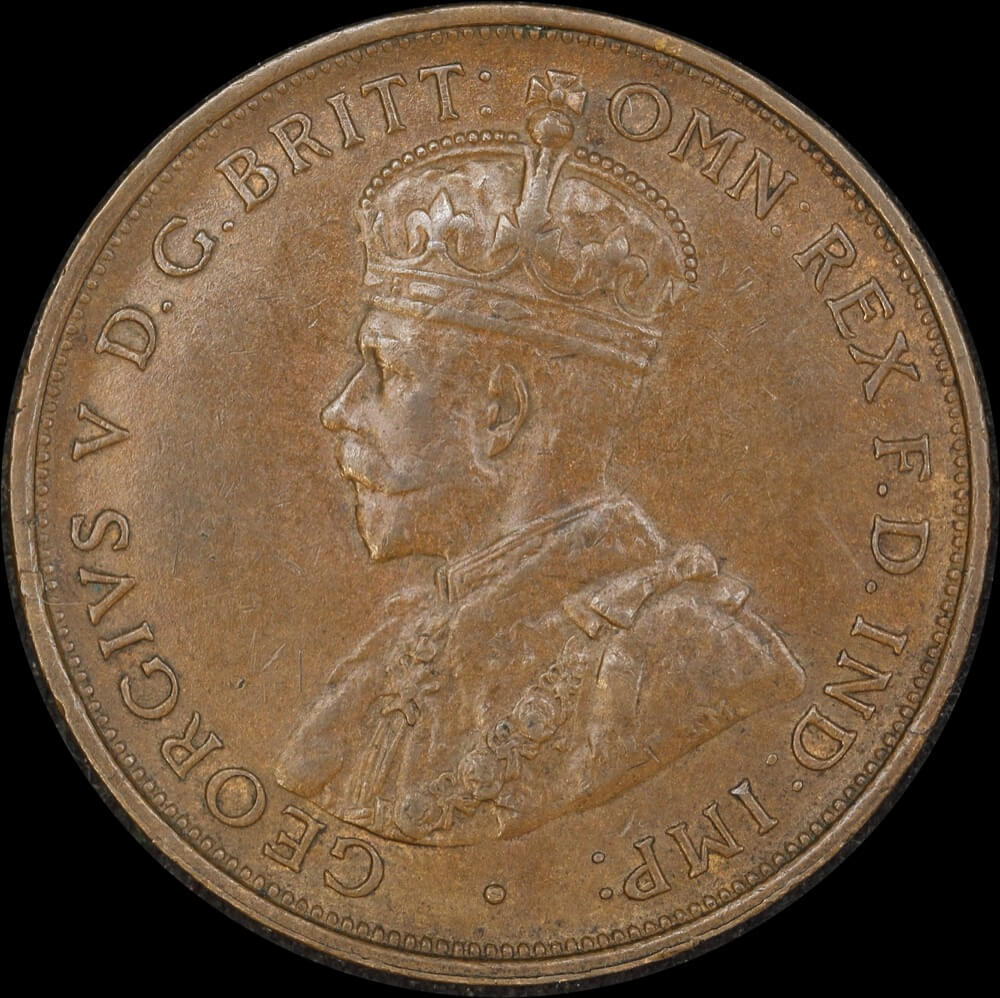 1919 Penny Dot Below good EF