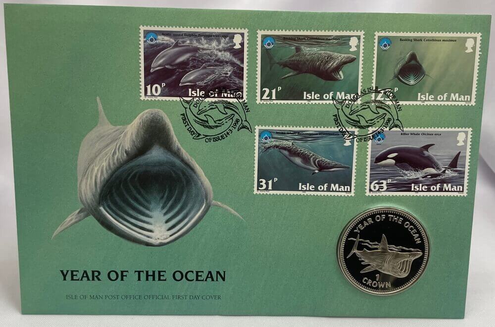 Isle of Man 1998 Marine Life Special Folder inc 1 Crown Uncirculated Coin product image