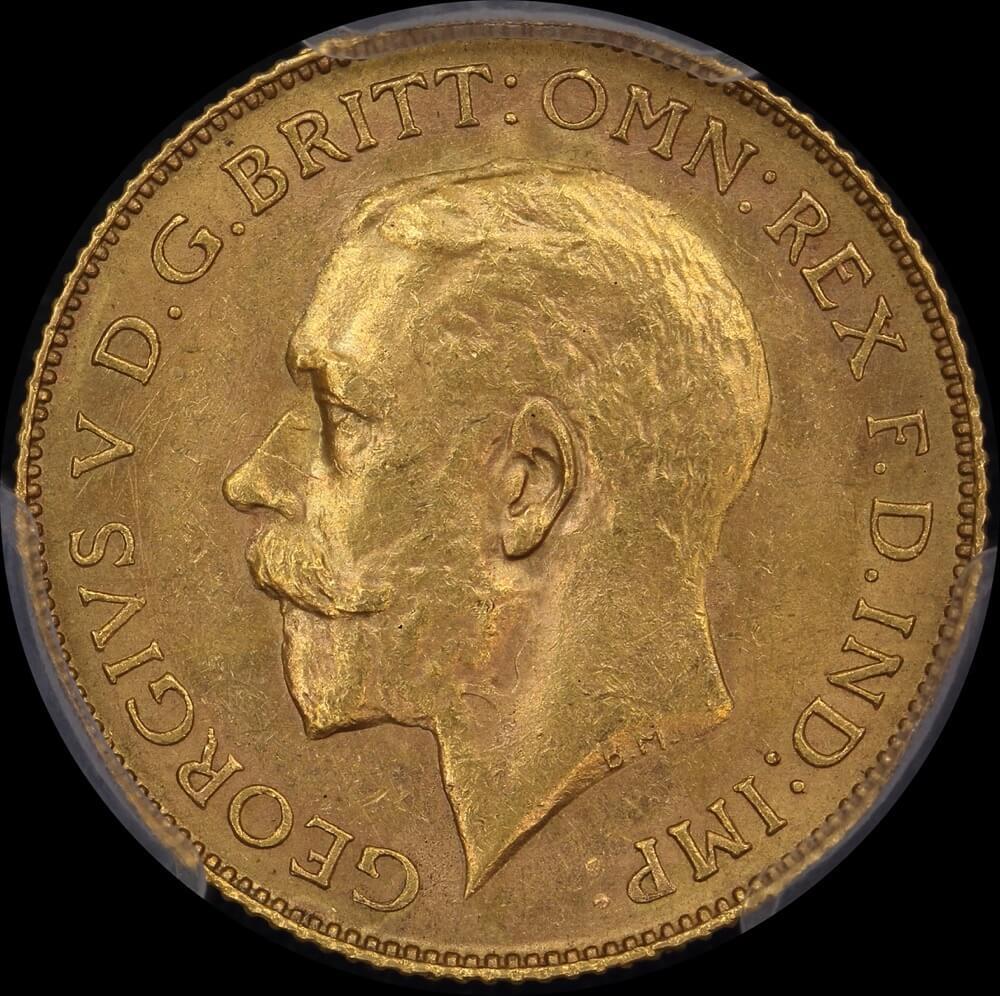 1918 Perth George V Half Sovereign Unc (PCGS MS62)
