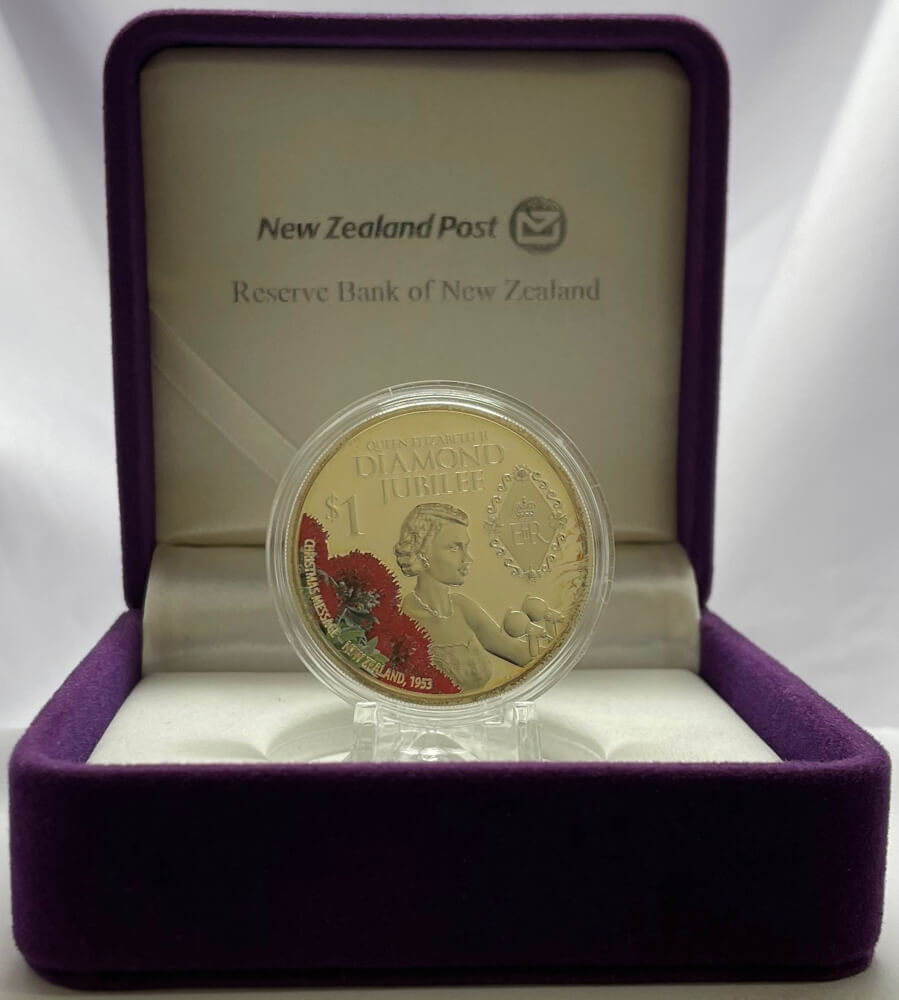 New Zealand 2012 Silver 1 Dollar Proof Coin Diamond Jubilee product image