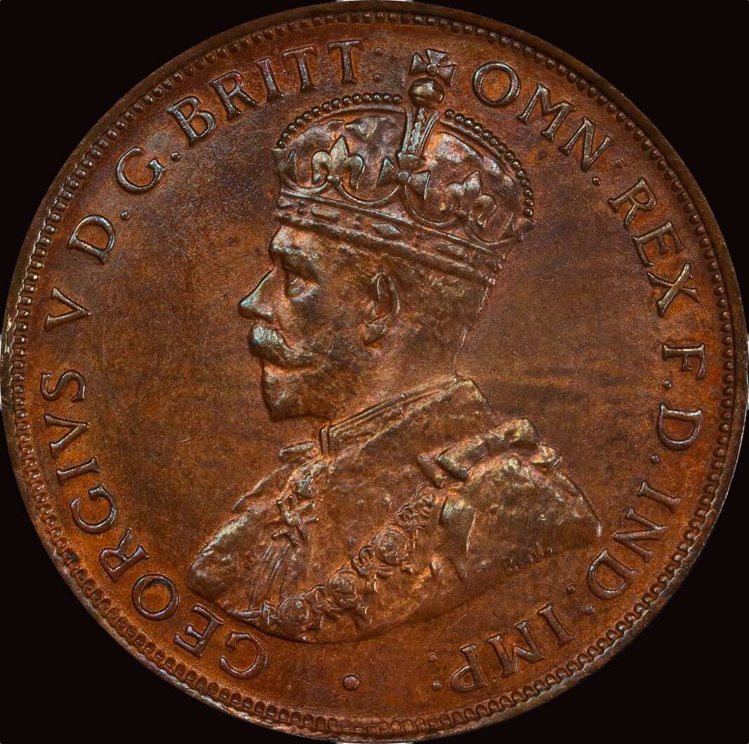 1924 Penny English Obverse Unc (PCGS MS62BN)