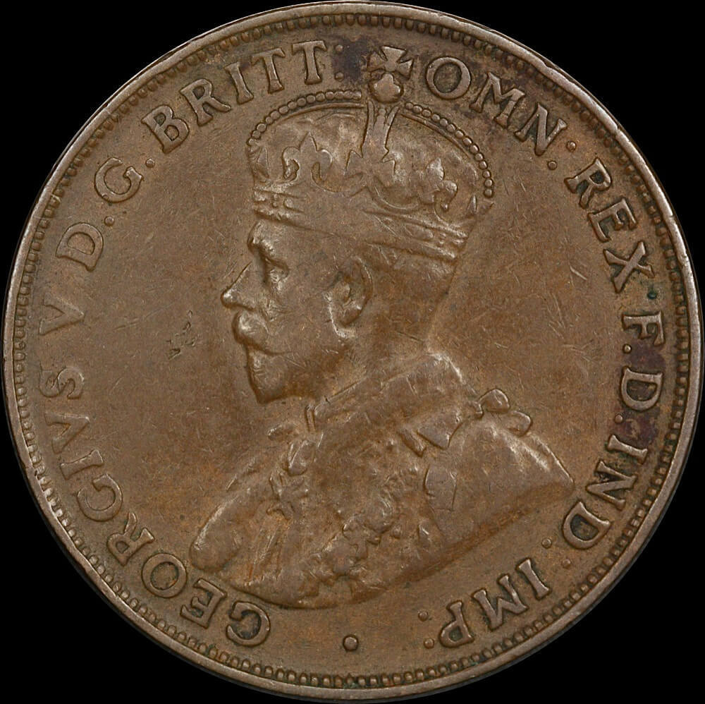 1927 Penny Indian Obverse about VF 