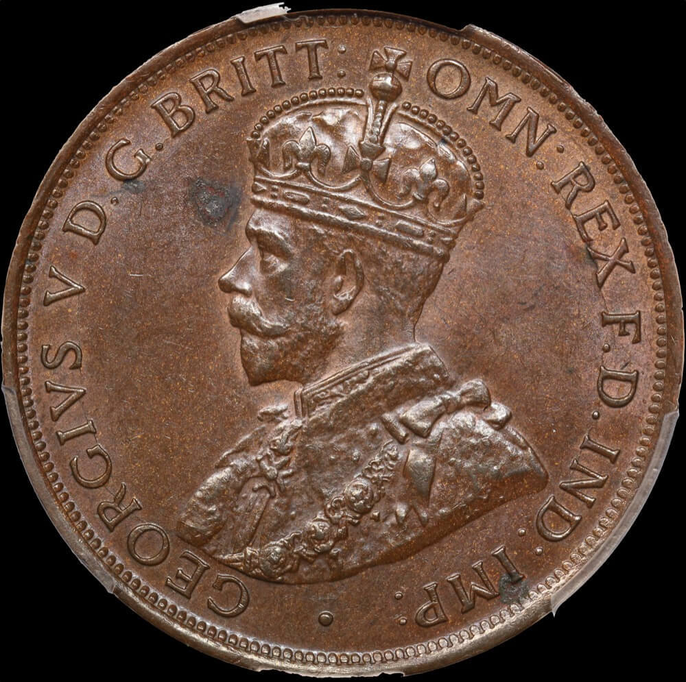 1927 Penny English Obverse Unc (PCGS MS62BN)