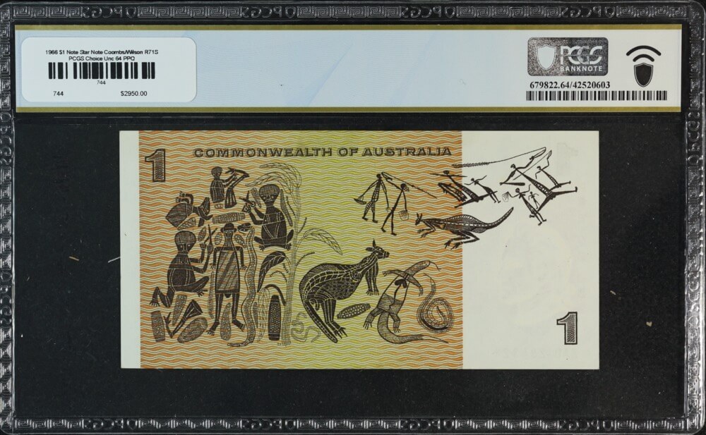 1966 $1 Note Star Note Coombs/Wilson R71S PCGS Choice Unc 64 PPQ