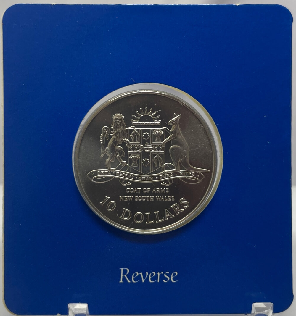 1987 10 Dollar Silver Unc Coin  State Series New South Wales