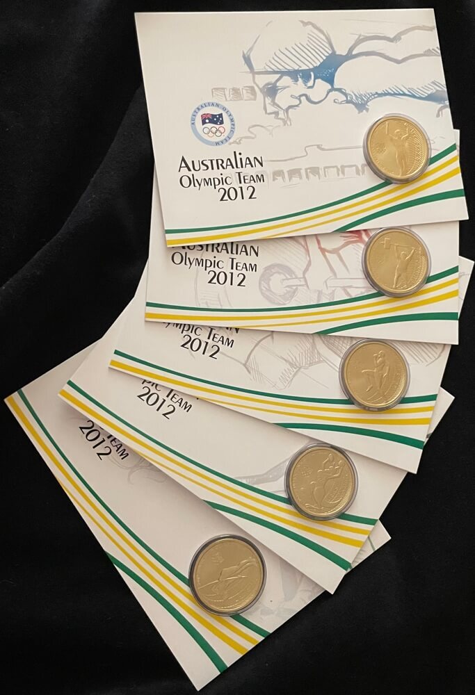 2012 1 Dollar 5 Coin Set Australian Olympic Team product image