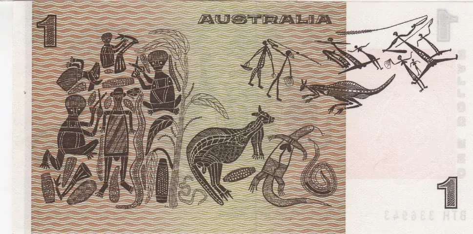 1974 $1 Note Australia Phillips/Wheeler R75 Uncirculated