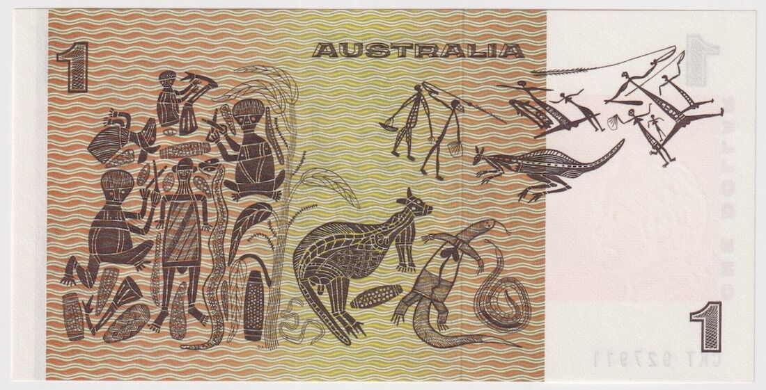 1976 $1 Note Gothic Serials Side Thread Knight/Wheeler R76C Uncirculated