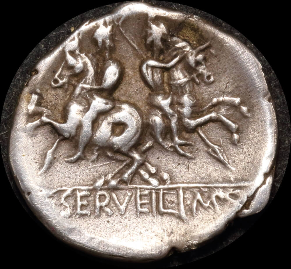 Ancient Rome (Republic) 136BCE C. Servilius Denarius RRC 239/1 good VF
