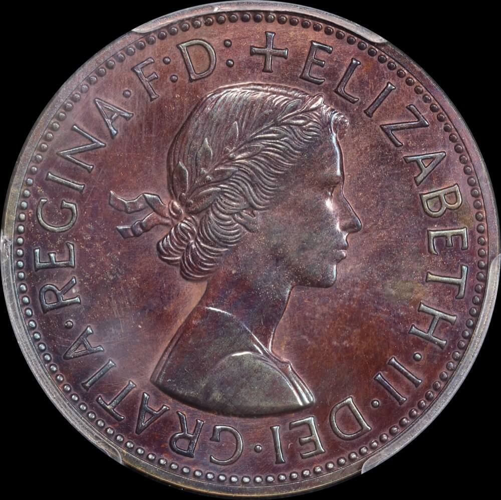 1958 Melbourne Proof Penny PCGS PR63BN