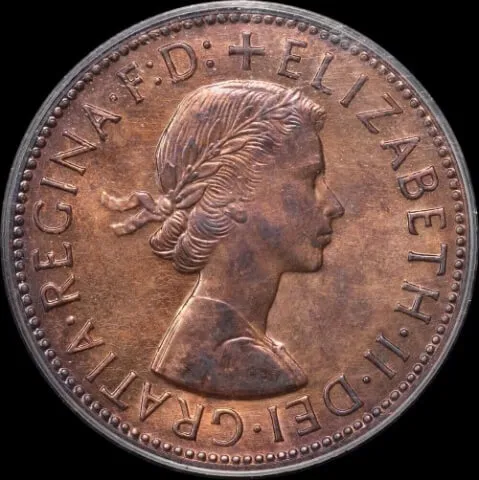 1958 Melbourne Proof Penny PCGS PR64RB