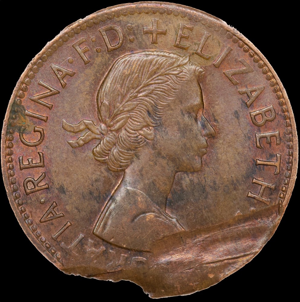 1964 Penny Ragged Planchet Error good EF product image