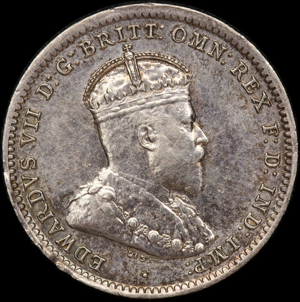 1910 Threepence about Unc
