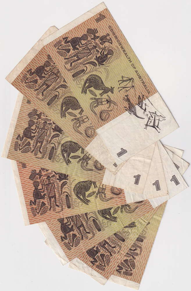 Commonwealth of Australia Paper $1 Note Issued 1966 ~ 1975 Decent Condition