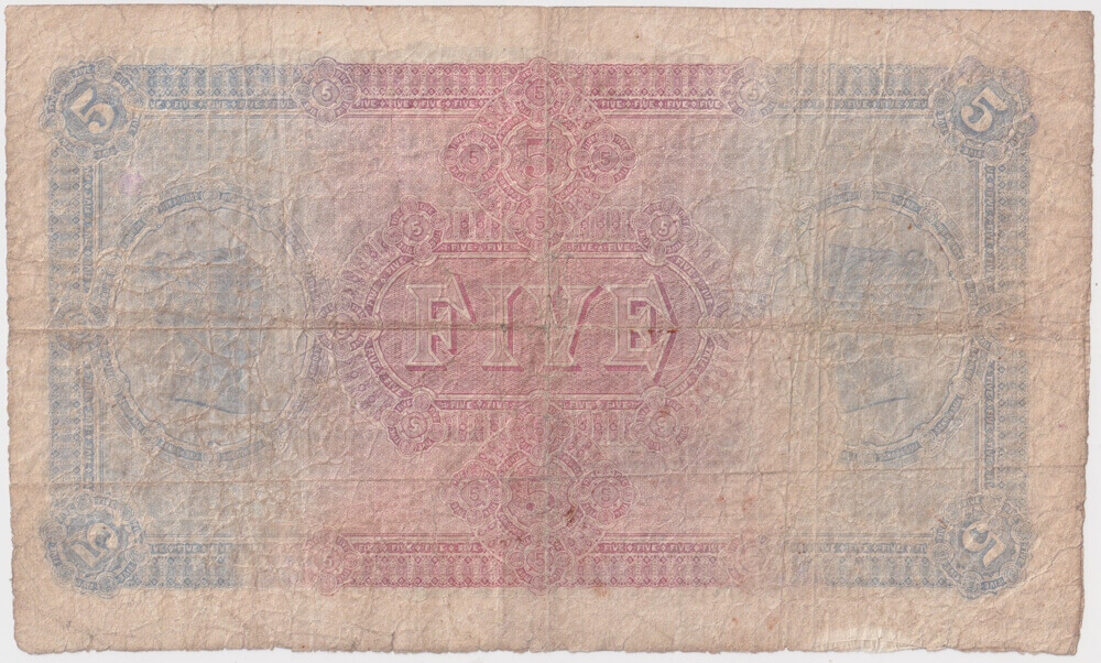 Provincial and Suburban Bank Five Pounds Victoria 18-MVR 2a Fine