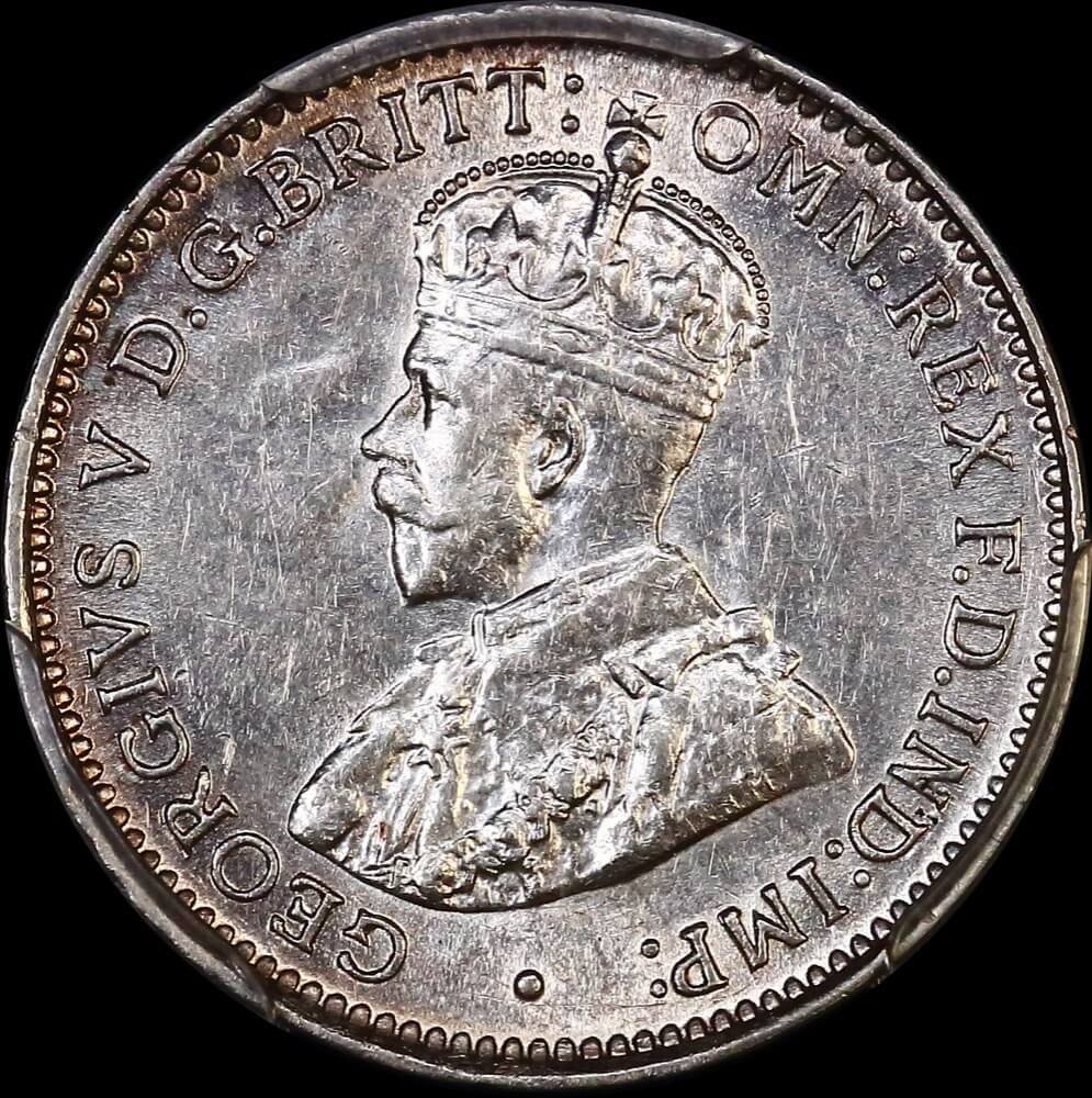 1920 Threepence about Unc (PCGS AU58)