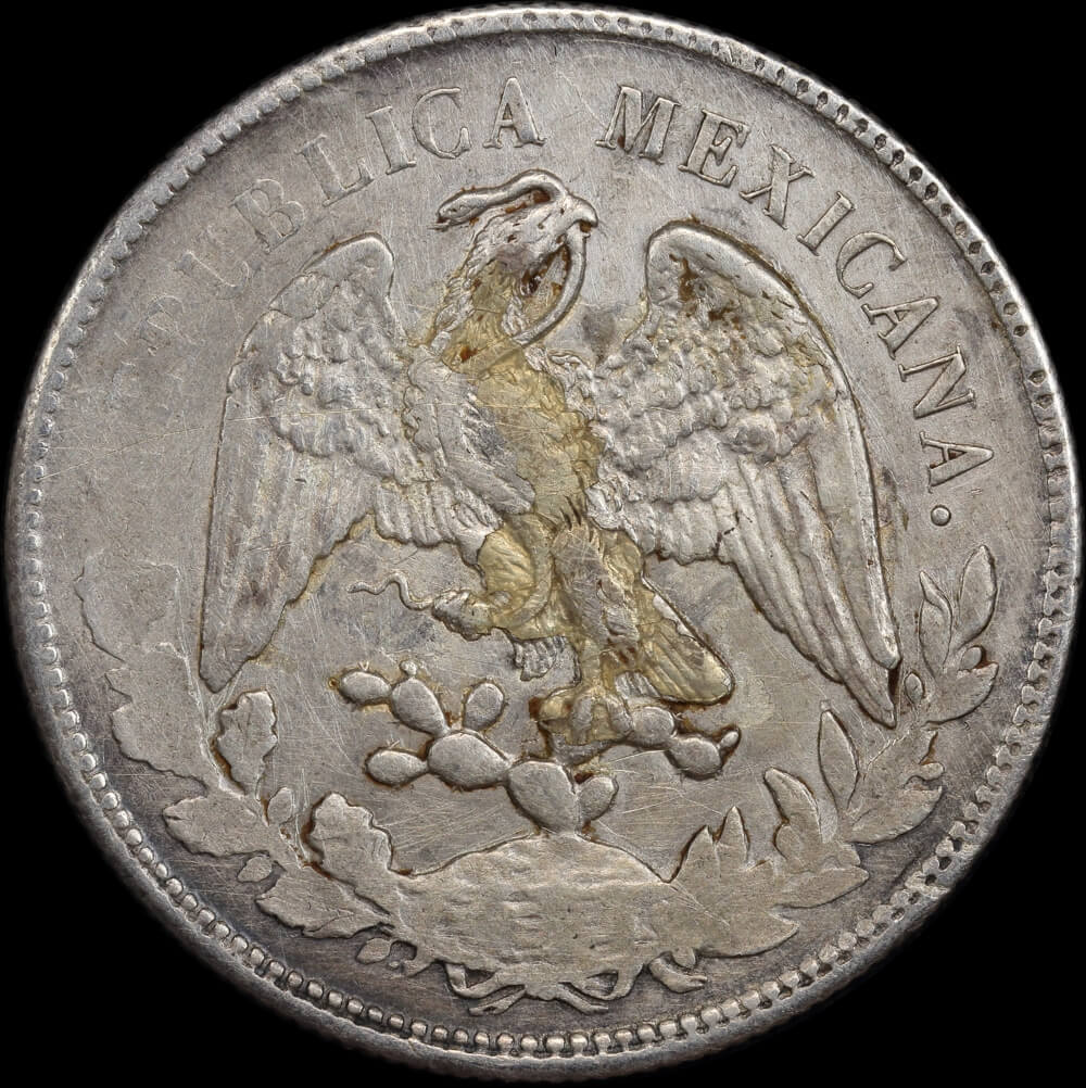 Mexico 1898 Go-S Silver Peso KM# 409.1 good VF product image