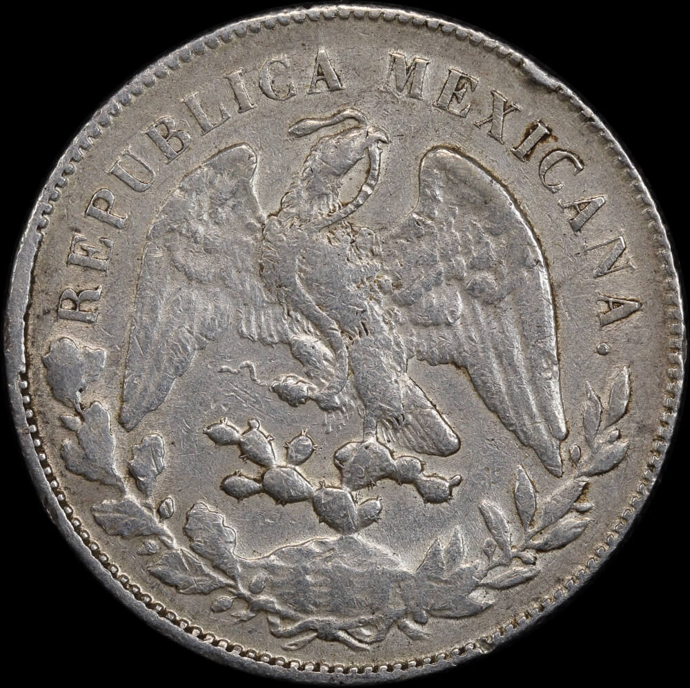 Mexico 1898 Zs Silver Peso KM# 409.3 about EF product image