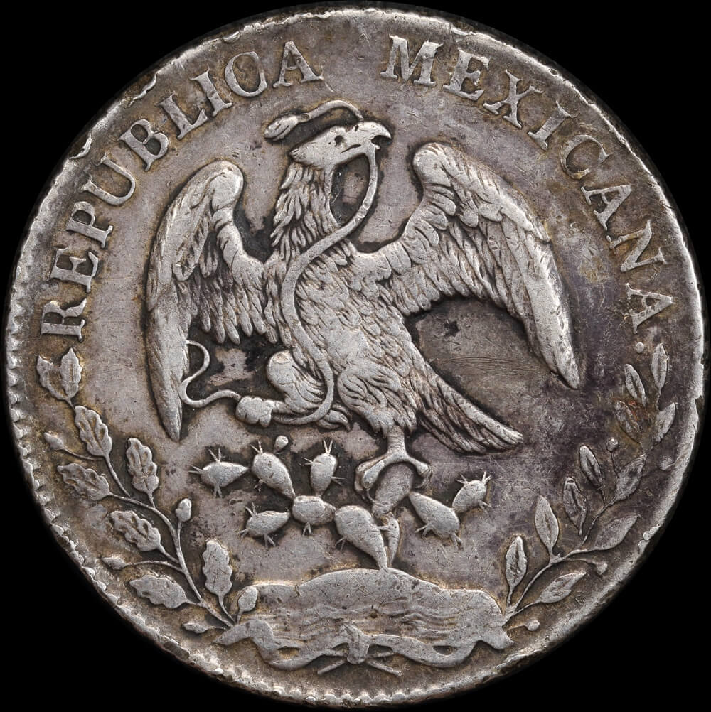 Mexico 1881-Mo Silver 8 Reales KM# 337.10 AVF product image
