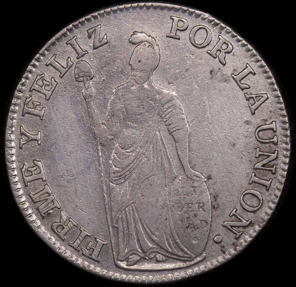 Peru 1836-B Silver 4 Reales KM# 151.1 EF product image