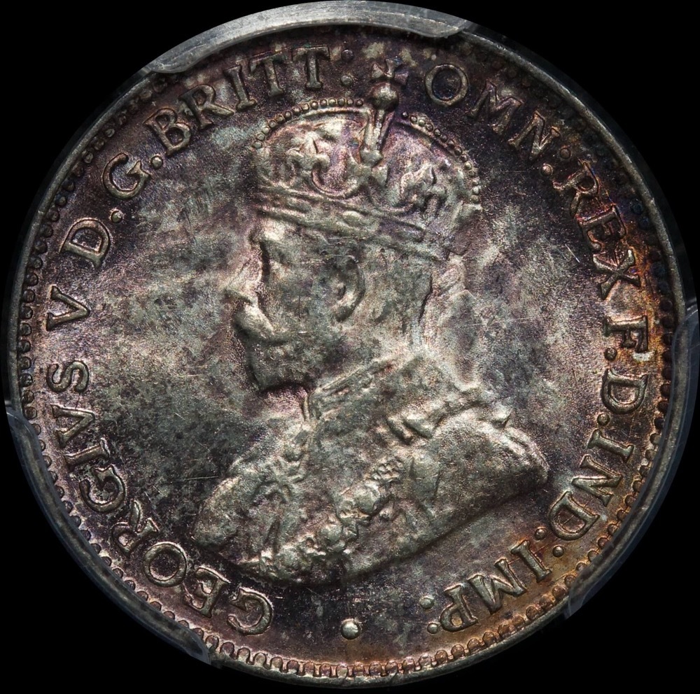 1922 Threepence Choice Unc (PCGS MS64)
