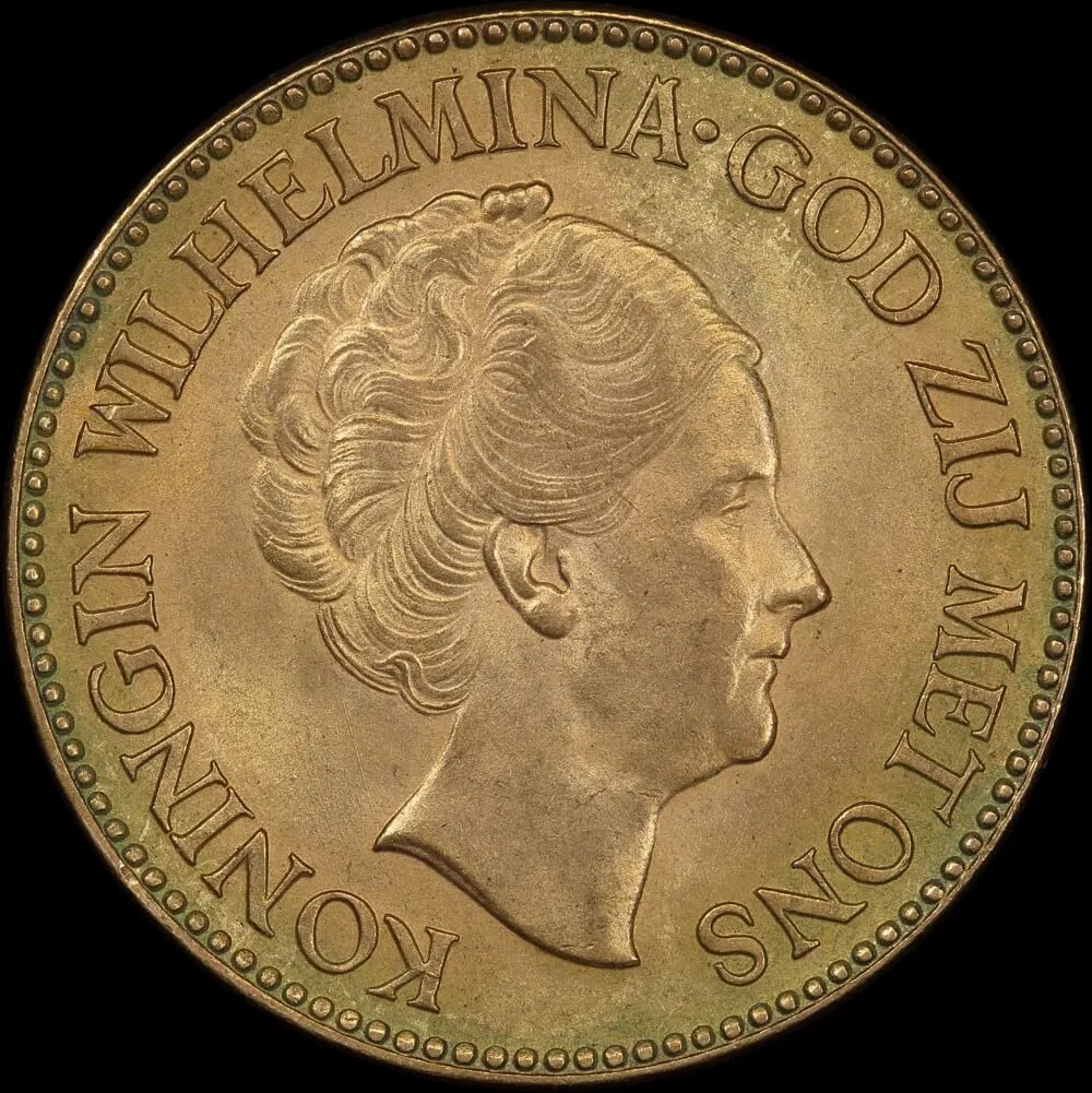 Netherlands 1933 Gold 10 Guilders KM#162 Uncirculated product image