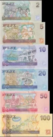 Fiji 2007 2011 Complete Set of 6 Banknotes $2-100 Uncirculated