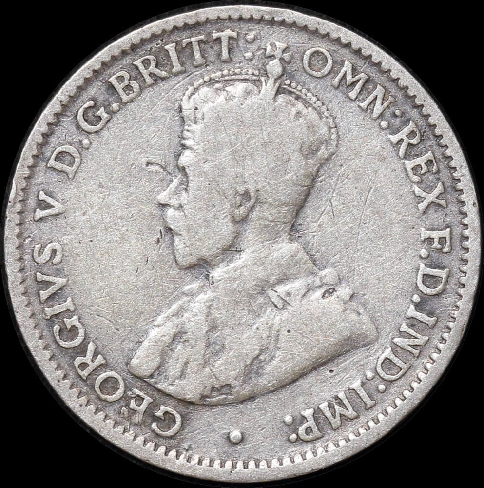 1922/21 Overdate Threepence  Very Good