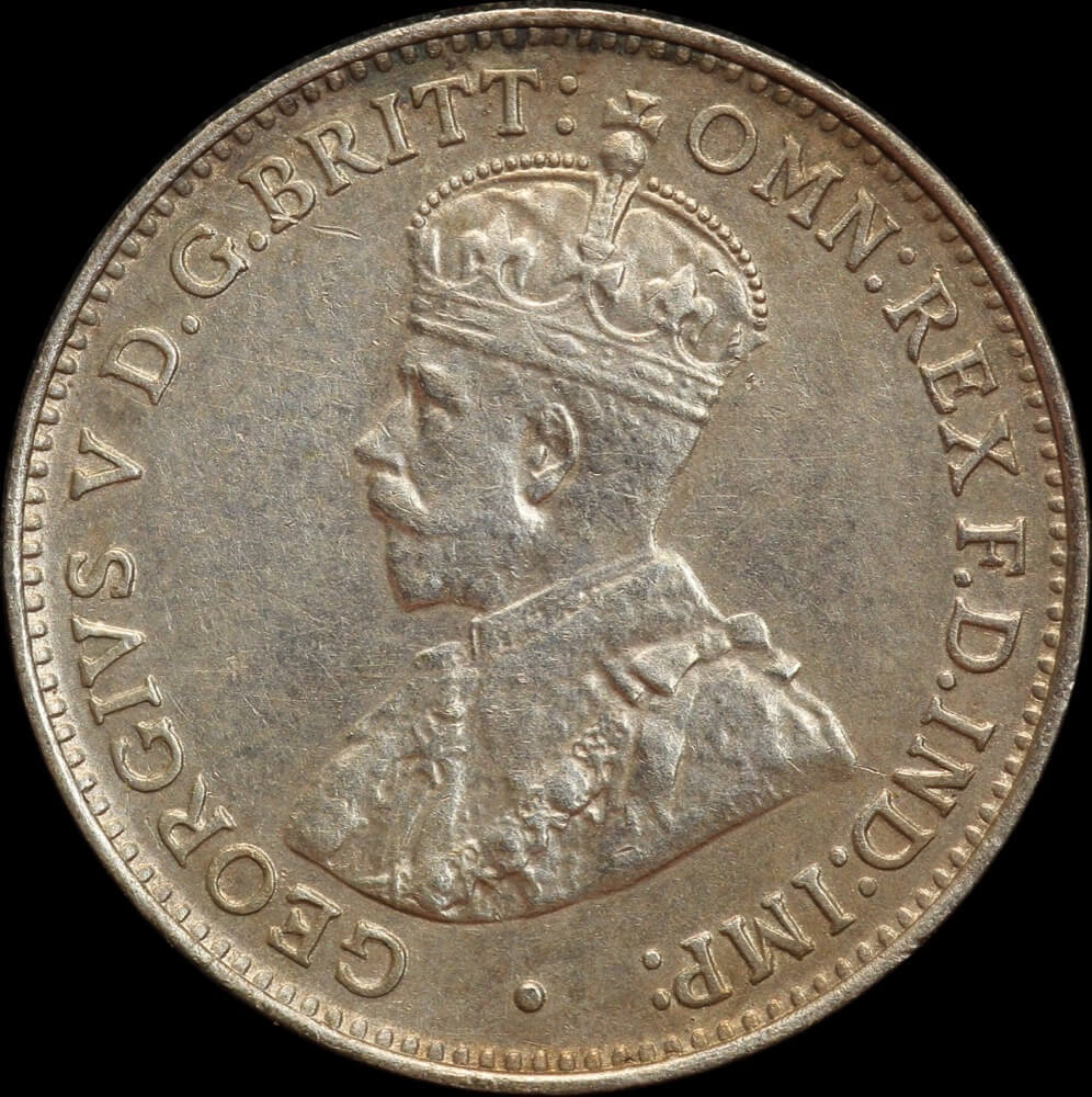 1923 Threepence about Unc