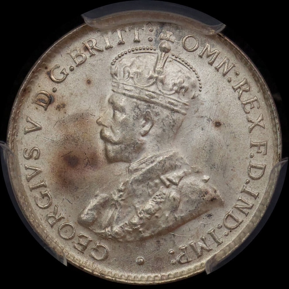 1927 Threepence Gem Unc (PCGS MS65)