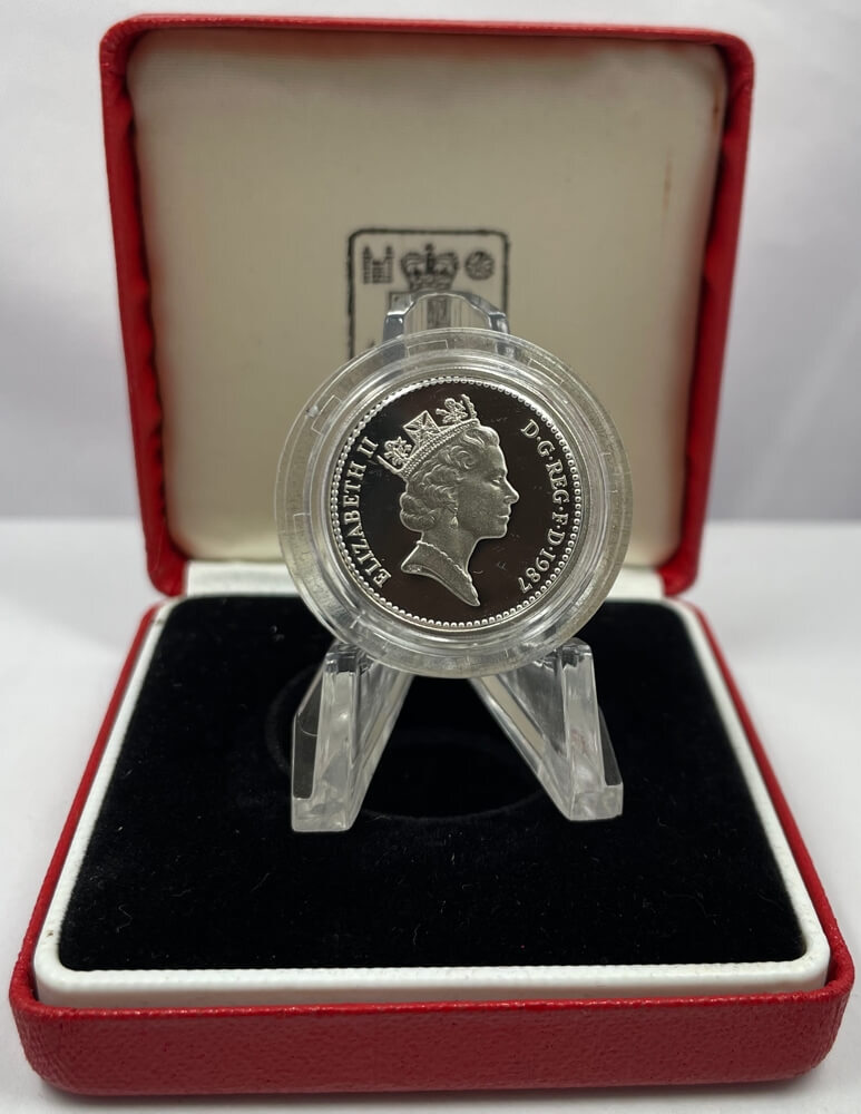 United Kingdom 1987 Silver Proof Piedfort  1 Pound England product image