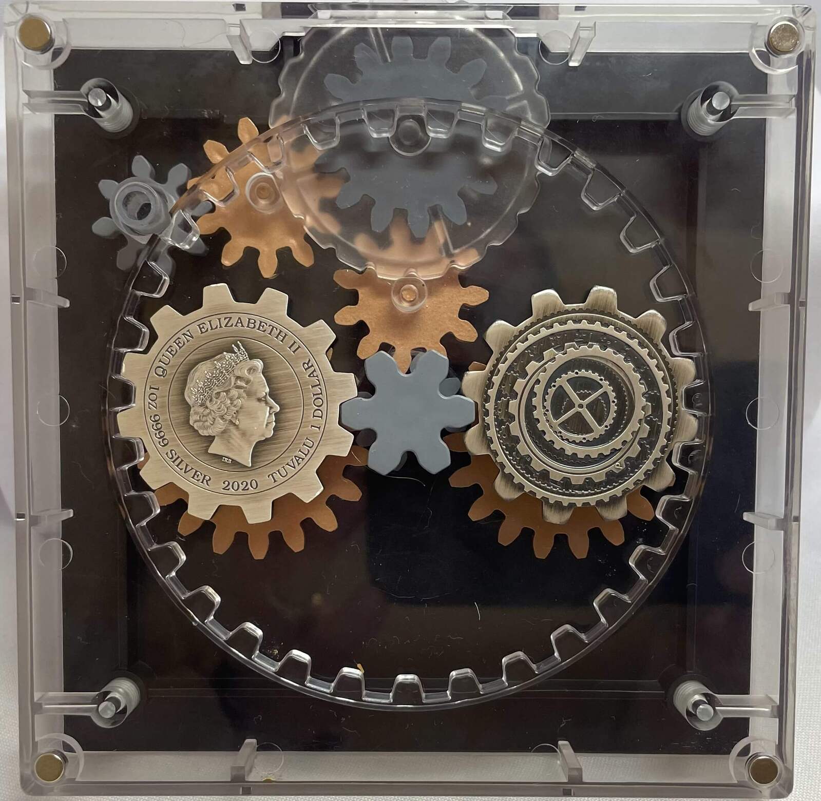 Tuvalu 2020 1oz Silver Antiqued Two Coin Set Industry in Motion product image